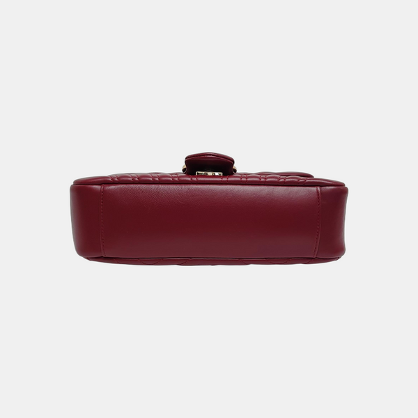 GG Marmont Medium Quilted Lambskin Red