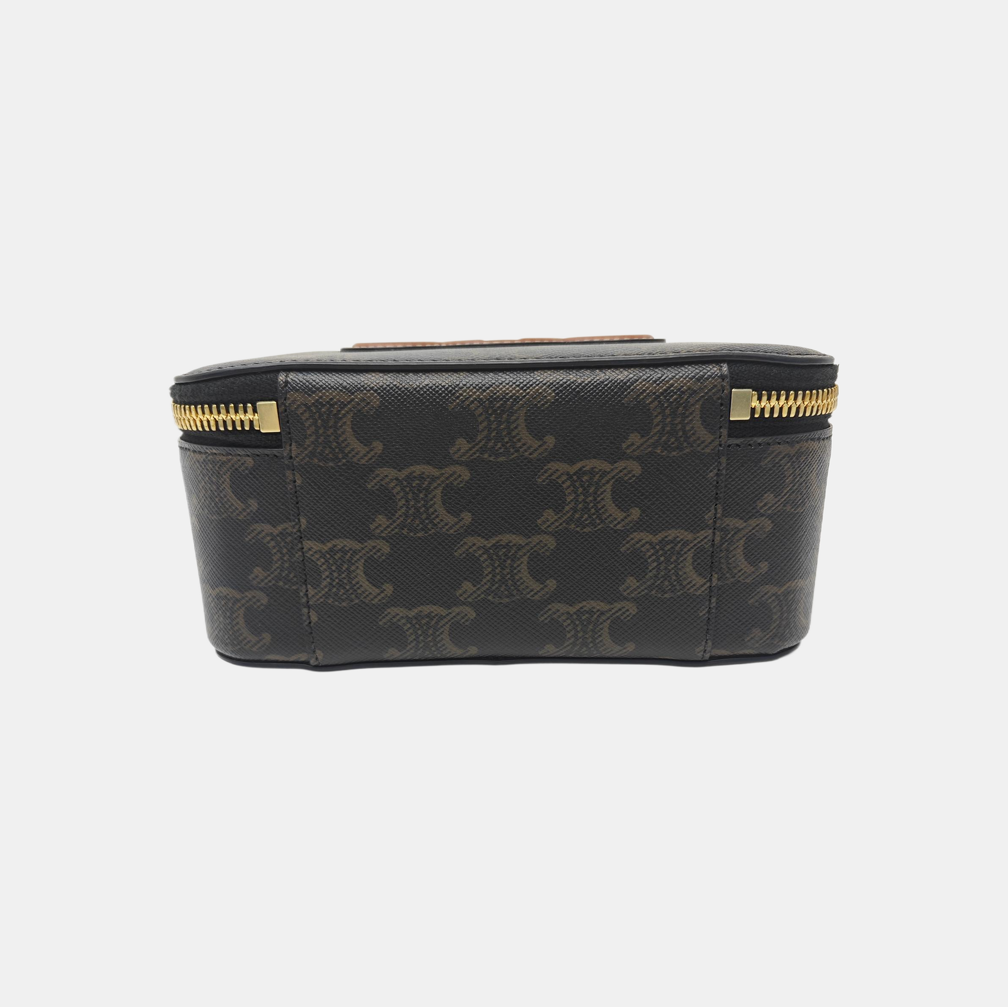 TRIOMPHE Mini Quilted Coated Canvas Black
