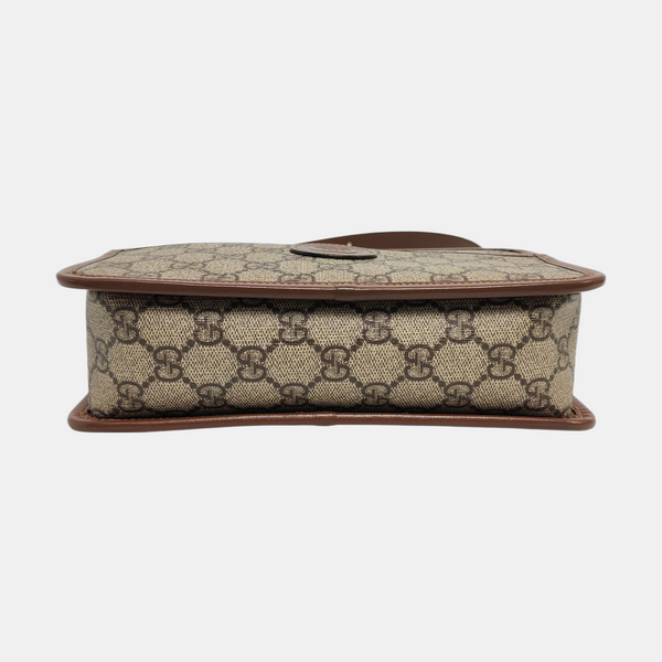 Bree Monogram Coated Canvas Beige