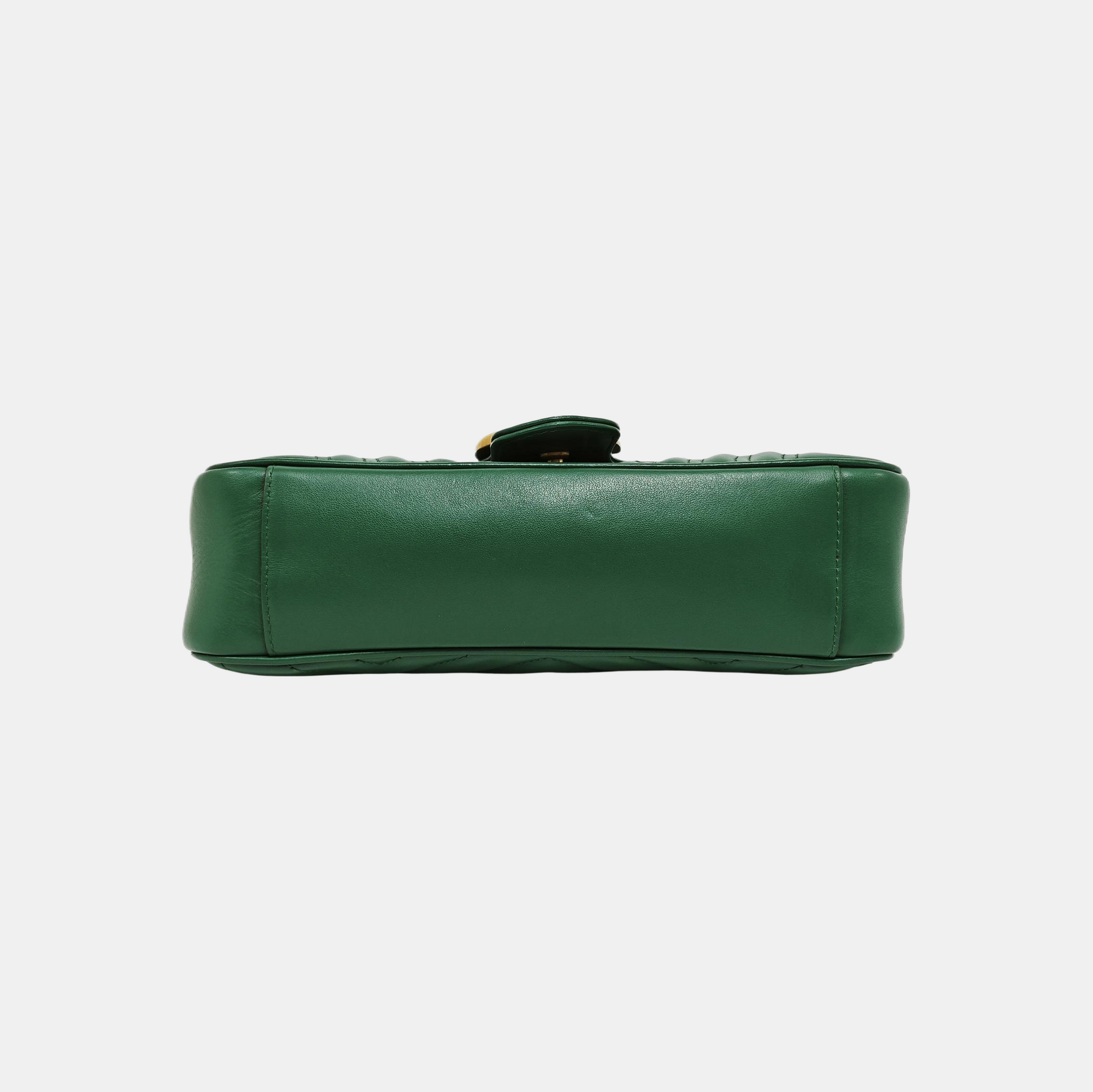 GG Marmont Medium Quilted Calfskin Green