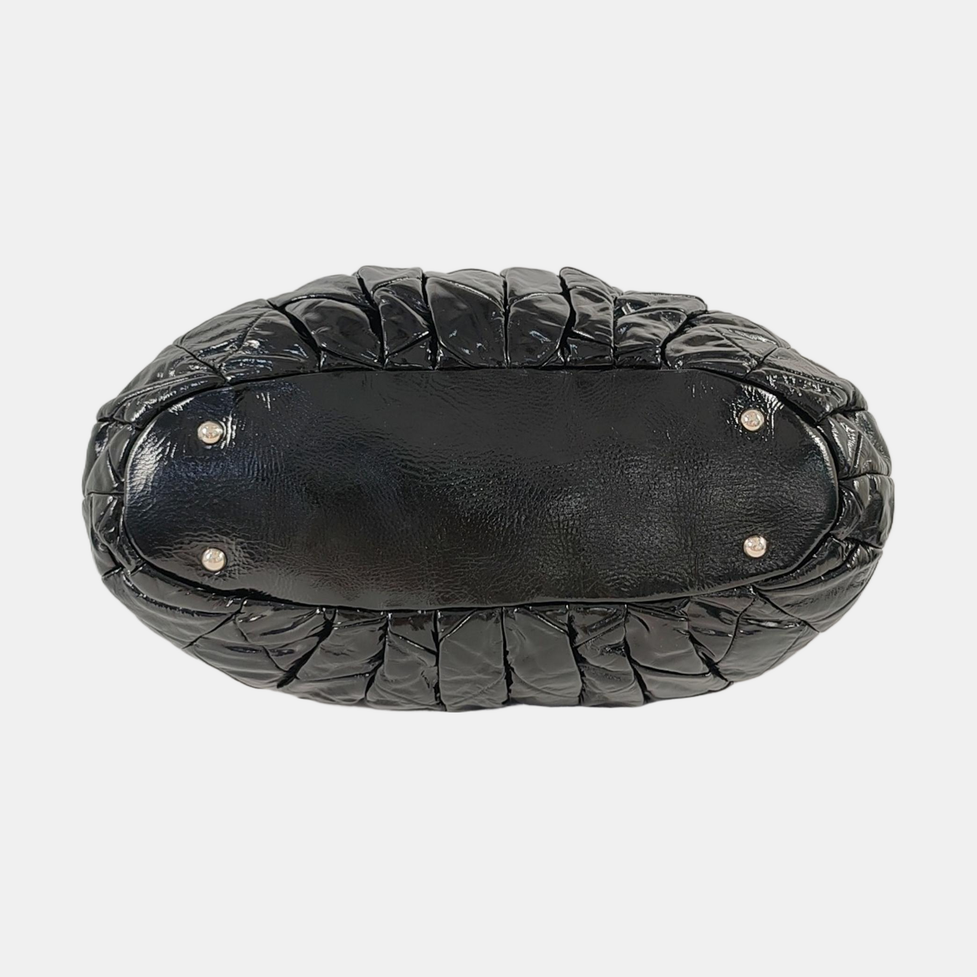 Quilted Patent Leather Black