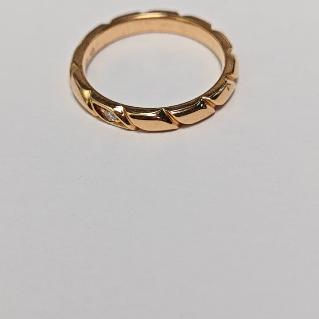Torsade De Chaumet 18k Rose Gold Ring EU 48