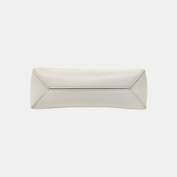 Puzzle Fold Mini Quilted Calfskin White