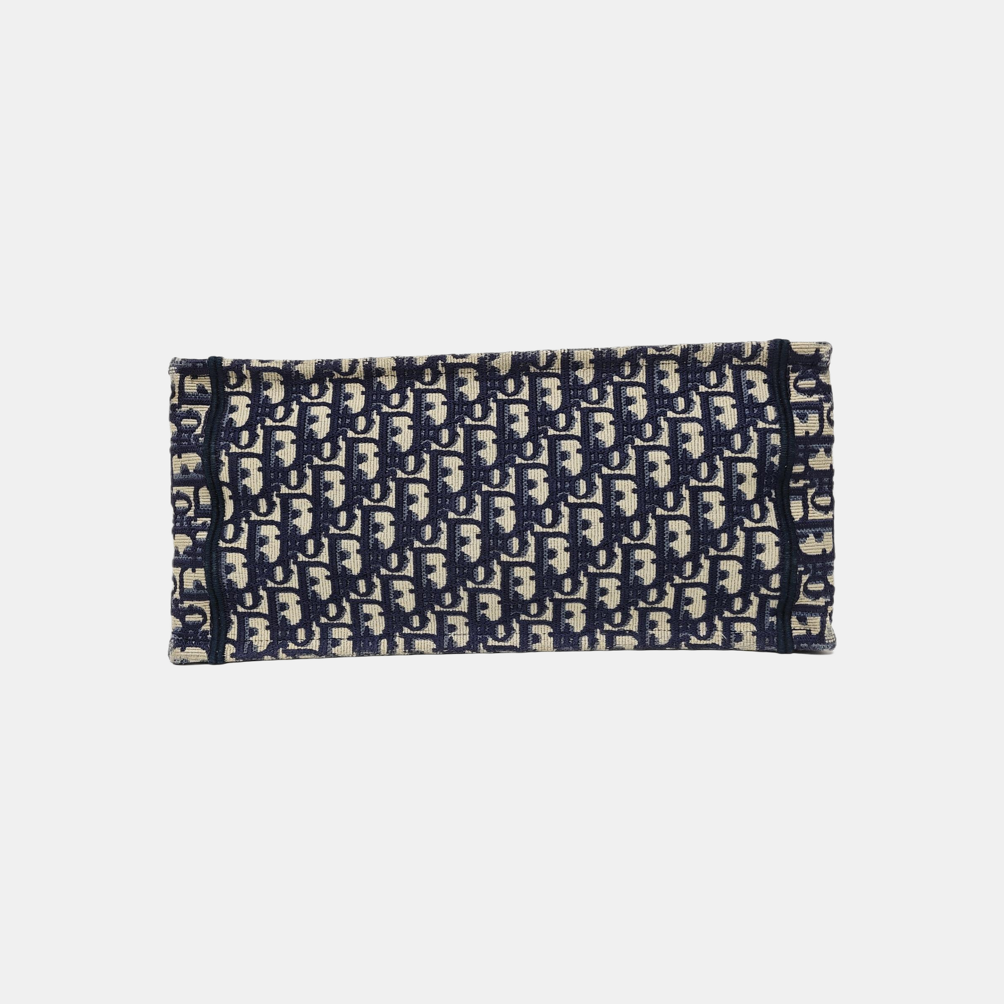 Book Tote Medium Oblique Canvas Blue