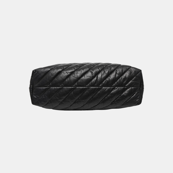 Crush Large Quilted Calfskin Black