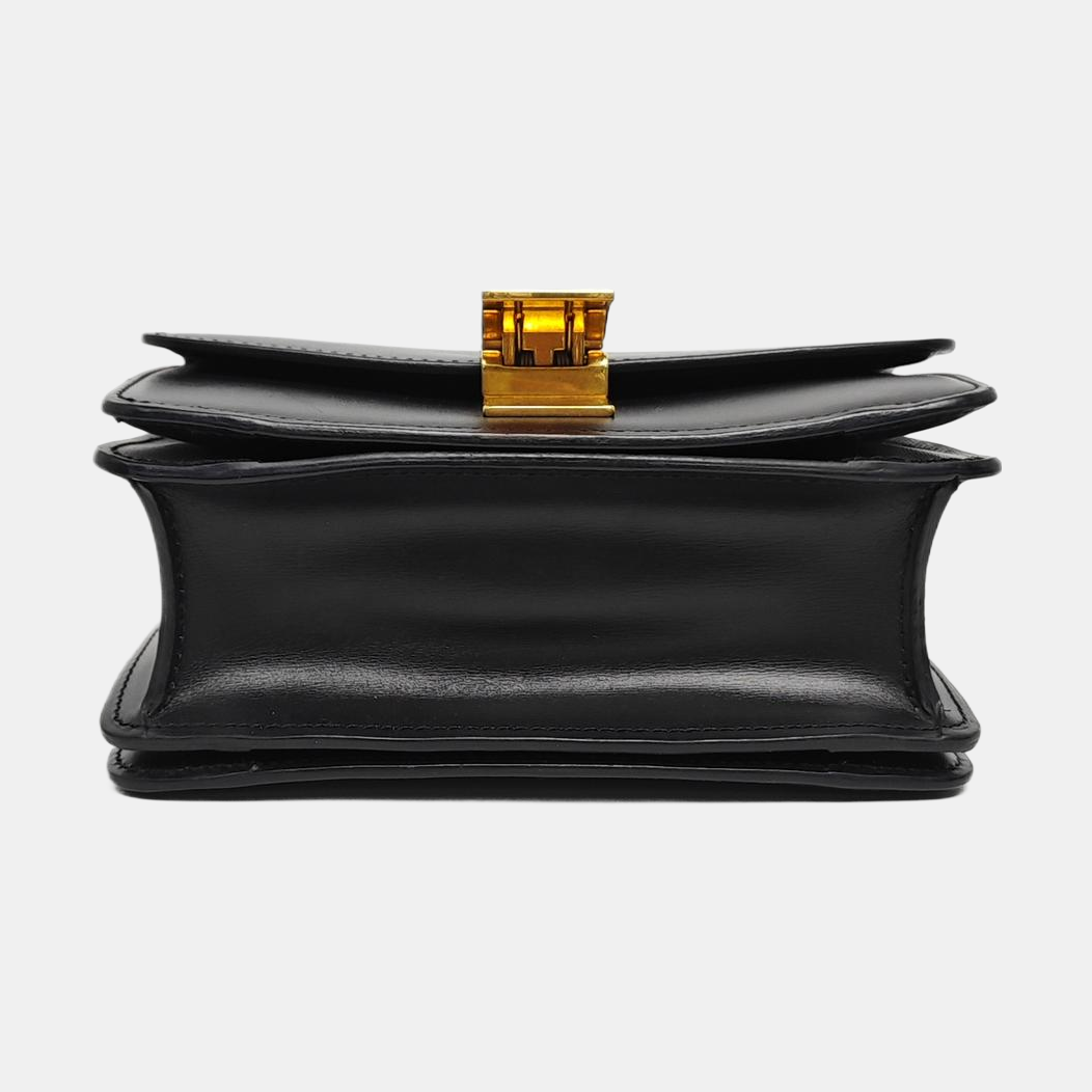 Authenticated pre-owned  CLASSIC BOX Mini Calfskin Black - Shoulder Bag at Looply