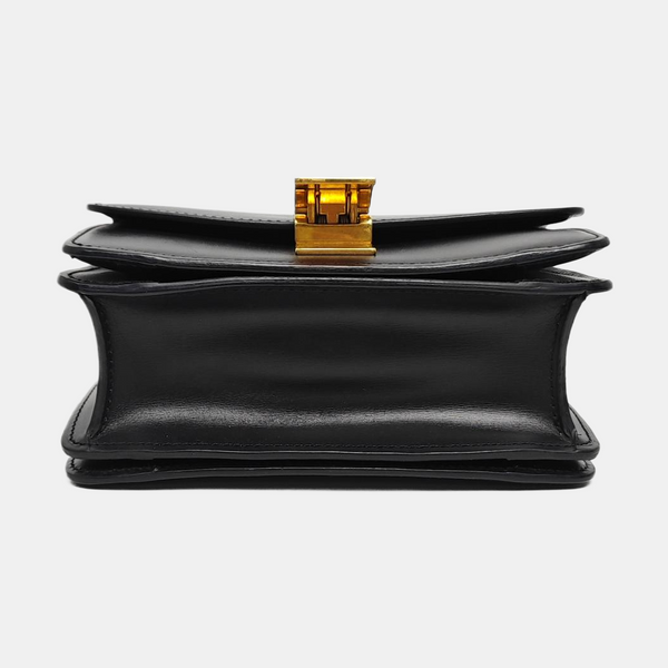 Authenticated pre-owned  CLASSIC BOX Mini Calfskin Black - Shoulder Bag at Looply