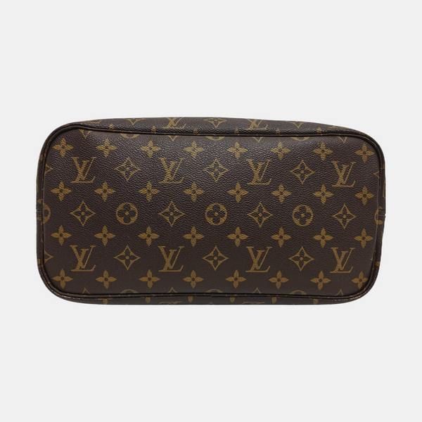 Authenticated pre-owned  NEVERFULL MM Monogram Coated Canvas Brown - Tote Bag at Looply