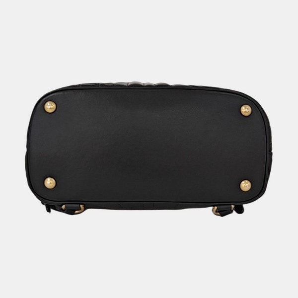 Gancini Quilted Calfskin Black