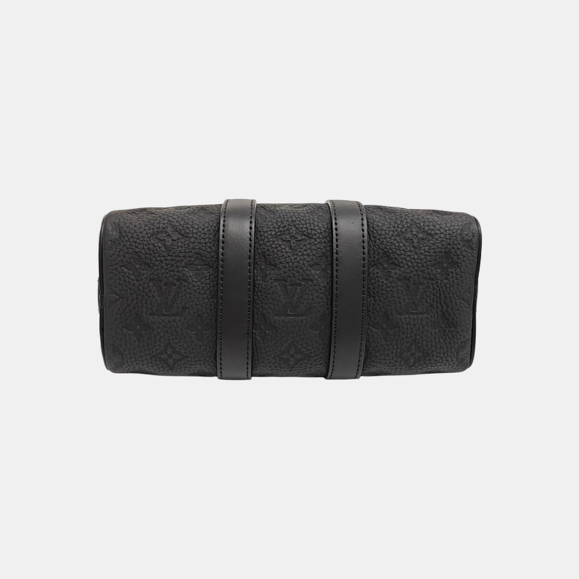 KEEPALL 25 Monogram Calfskin Black