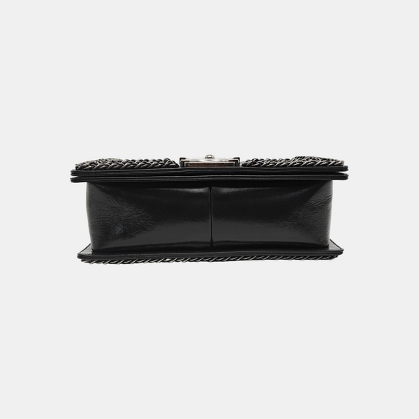 Authenticated pre-owned  BOY CHANEL Medium Quilted Calfskin Black - Shoulder Bag at Looply