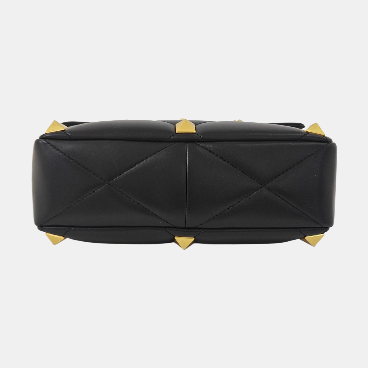 Roman Stud Quilted Lambskin Black
