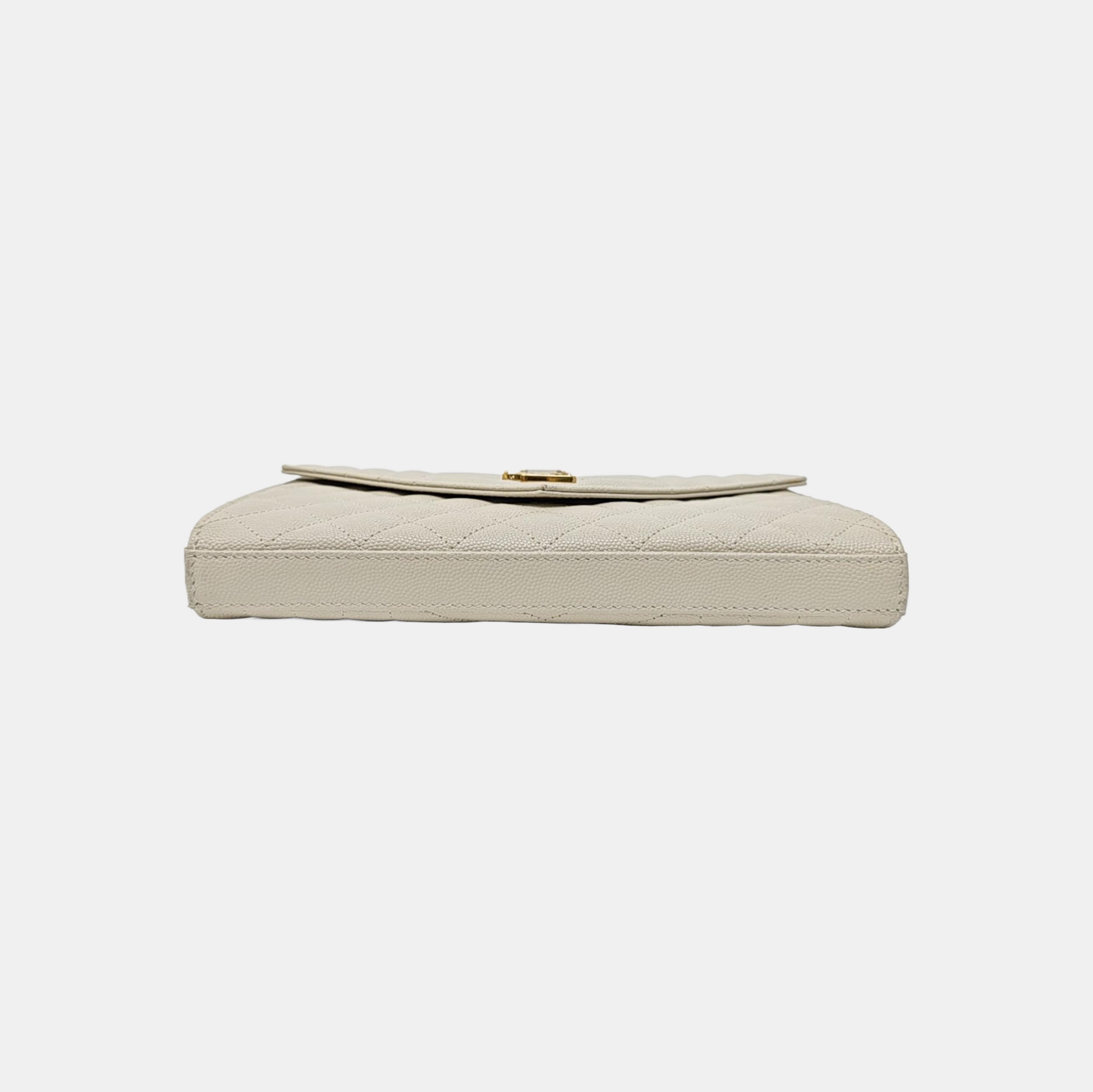 ENVELOPE Small Quilted Calfskin White