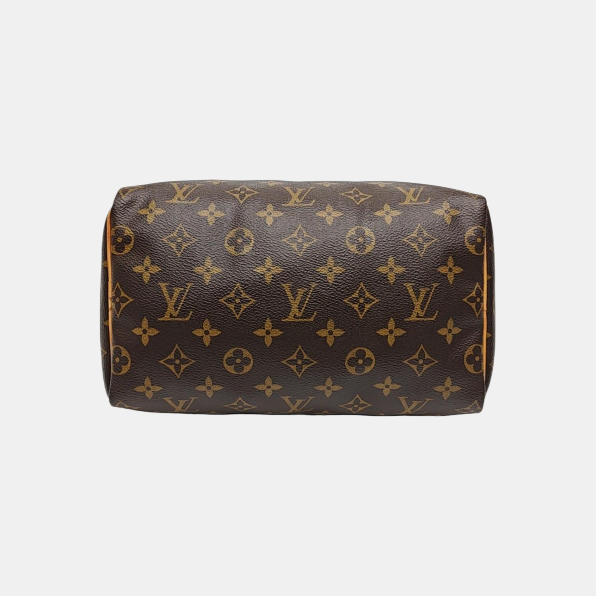 SPEEDY 25 Monogram Coated Canvas Brown