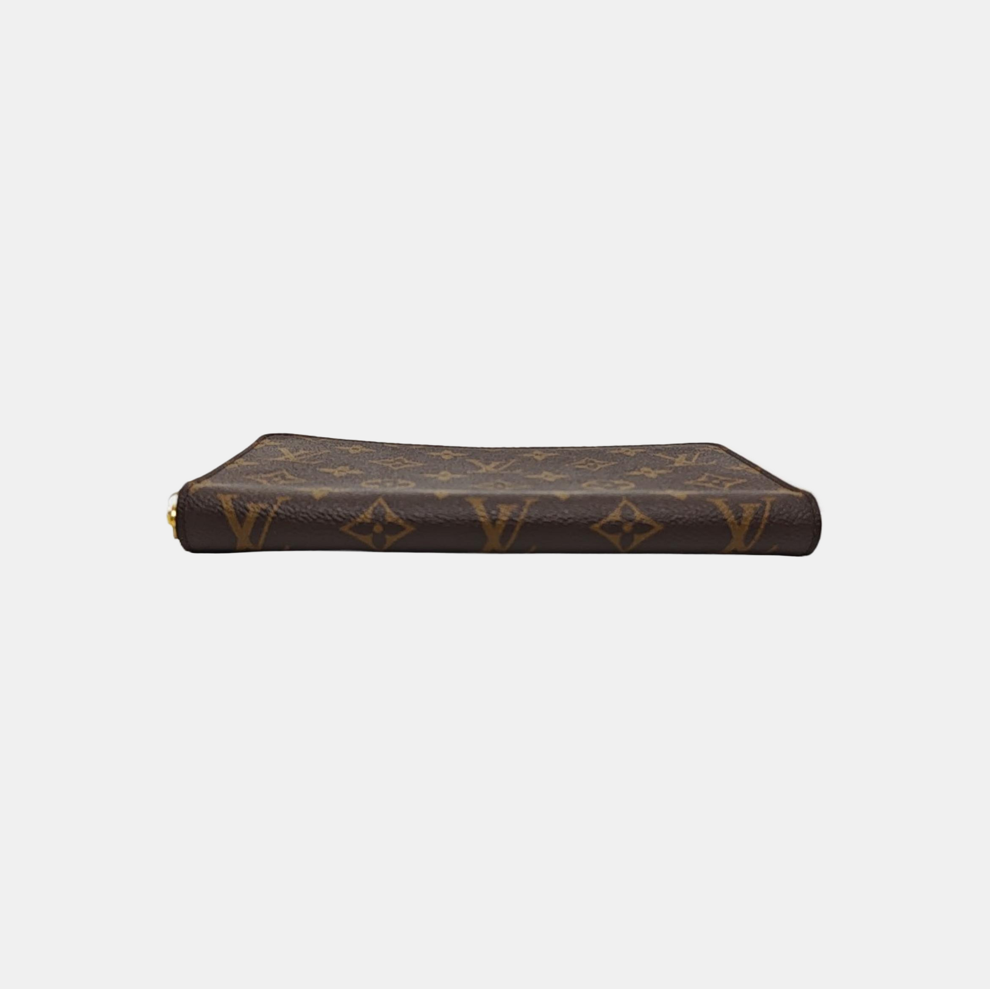 ZIPPY Monogram Coated Canvas Brown Wallet