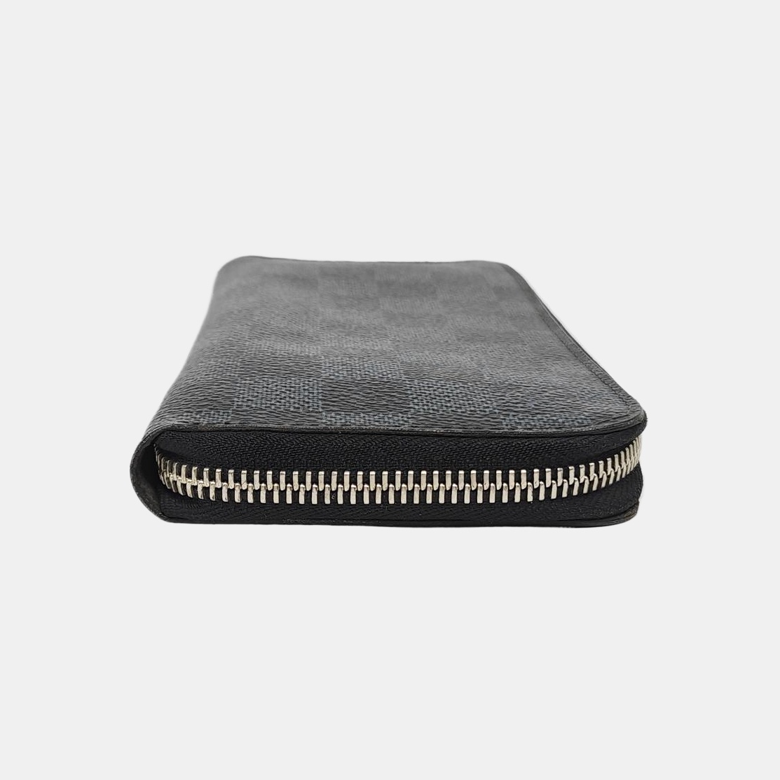 ZIPPY Damier Graphite Coated Canvas Gray Wallet