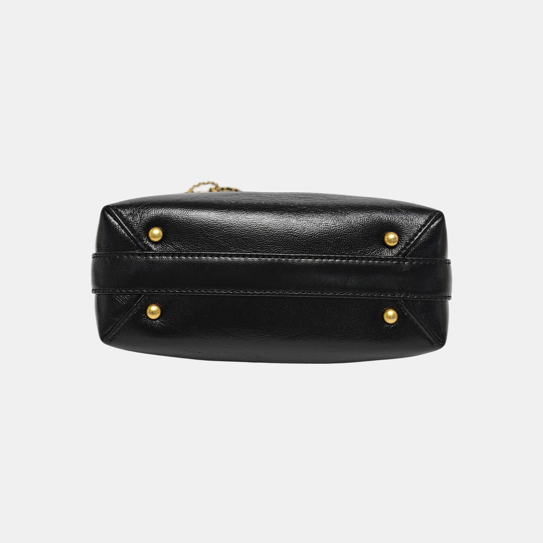 Quilted Lambskin Shoulder Bag Mini Black