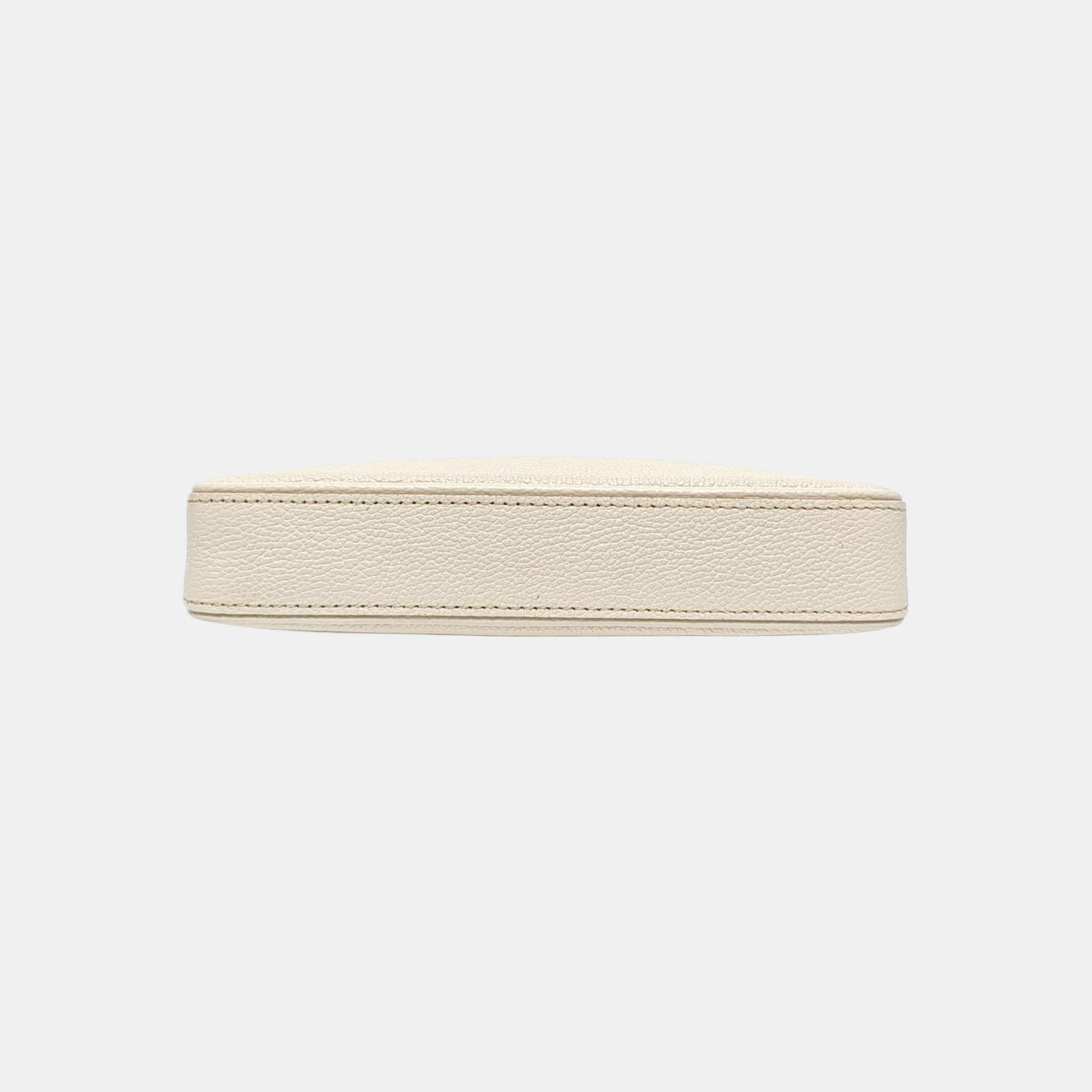 EASY POUCH ON STRAP Calfskin Beige