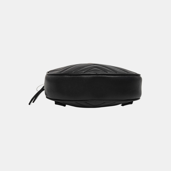 GG Marmont Super Mini Quilted Calfskin Black