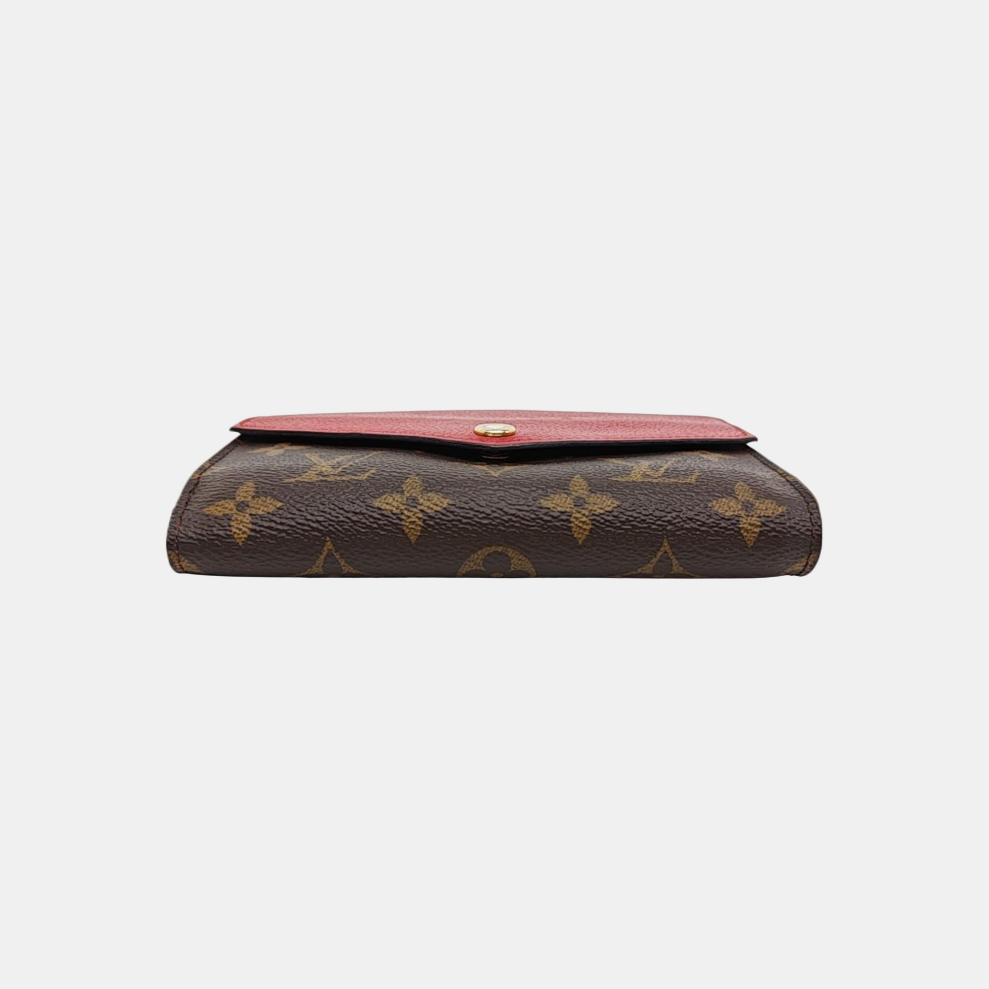 MARIE LOU Monogram Coated Canvas Brown Wallet
