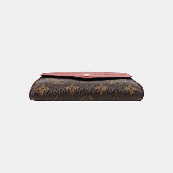 MARIE LOU Monogram Coated Canvas Brown Wallet
