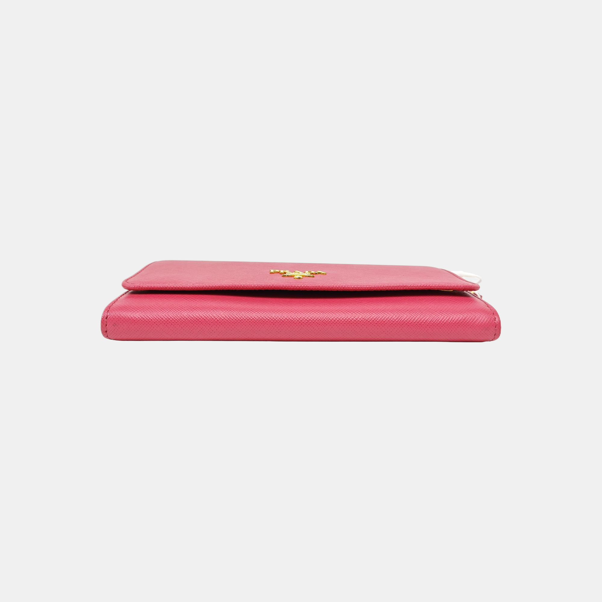 Saffiano Calfskin Shoulder Bag Pink