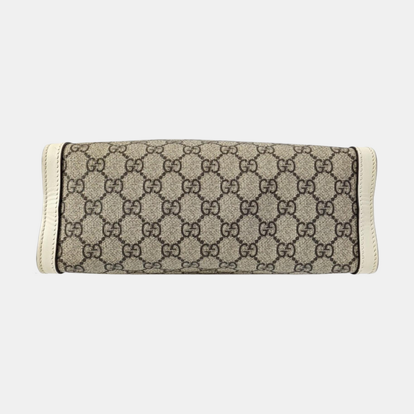 Padlock Small Monogram Coated Canvas Beige