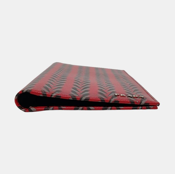 Coated Canvas Wallet Red