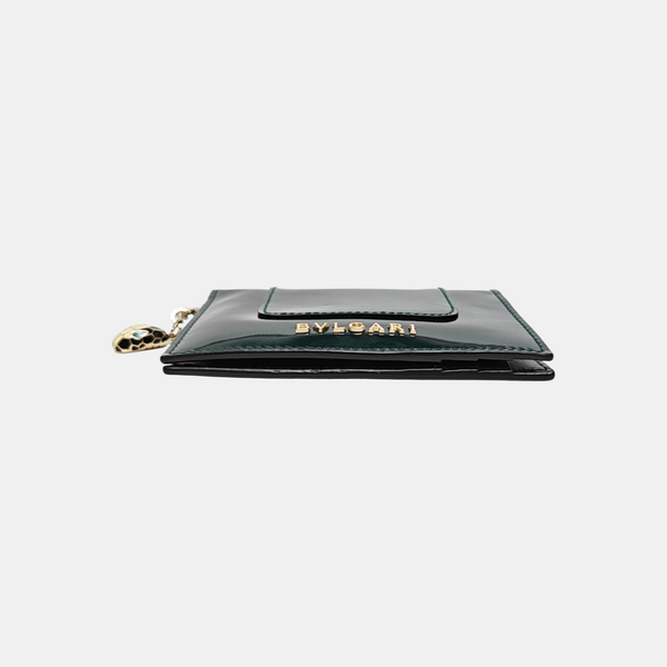 SERPENTI FOREVER Patent Leather Green Wallet