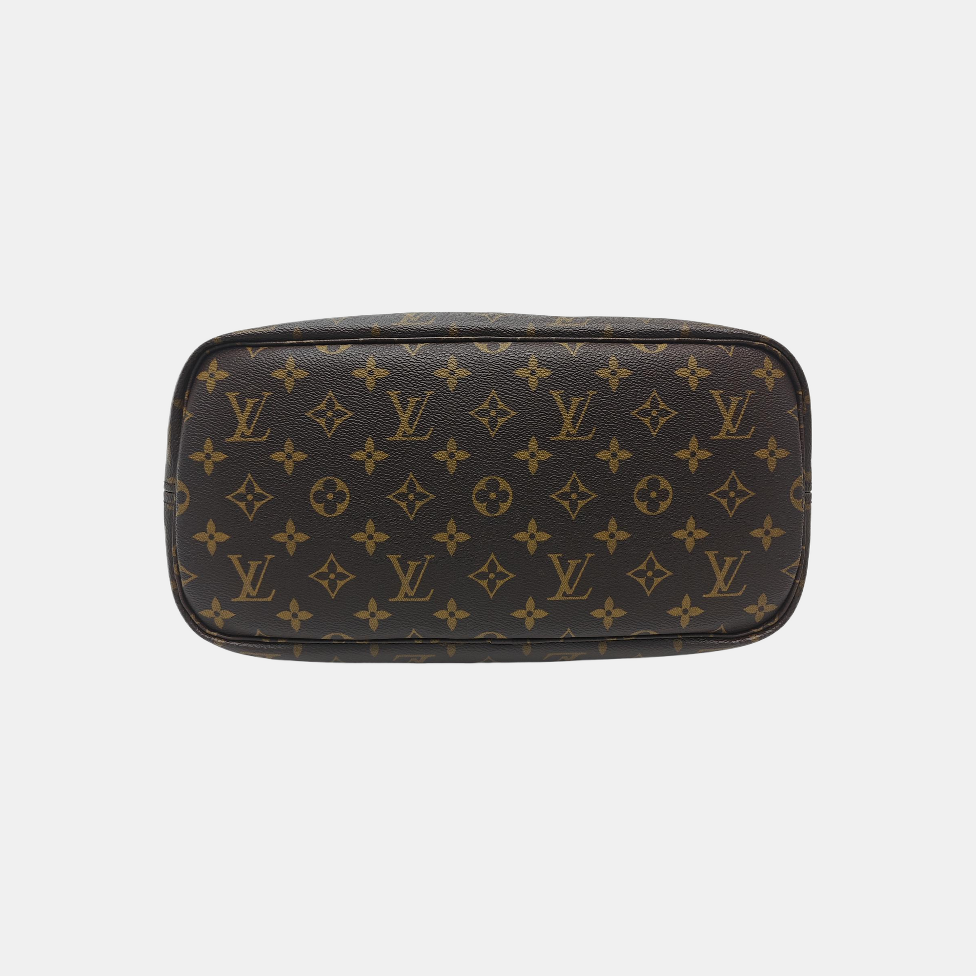 NEVERFULL MM Monogram Coated Canvas Brown