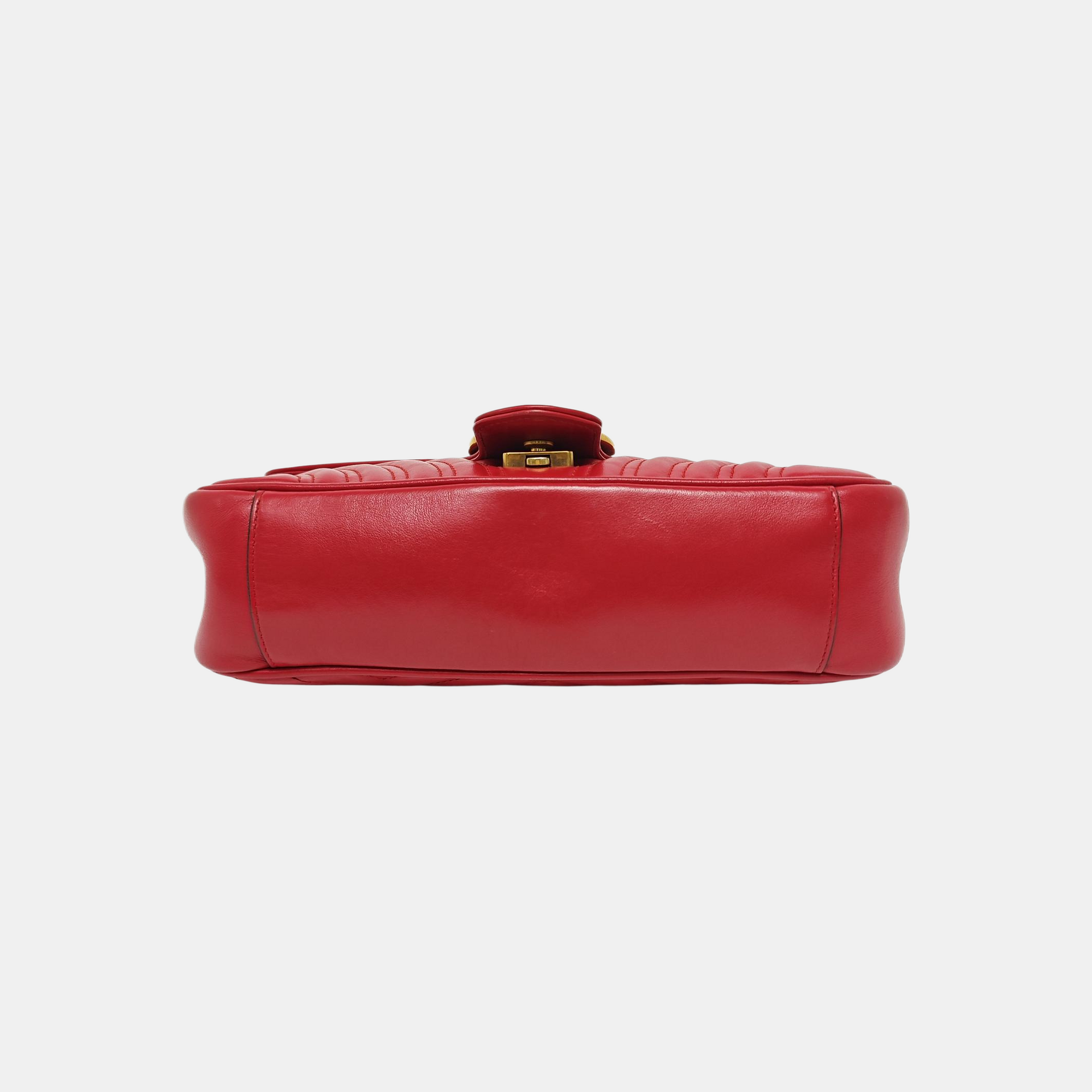 GG Marmont Medium Quilted Calfskin Red