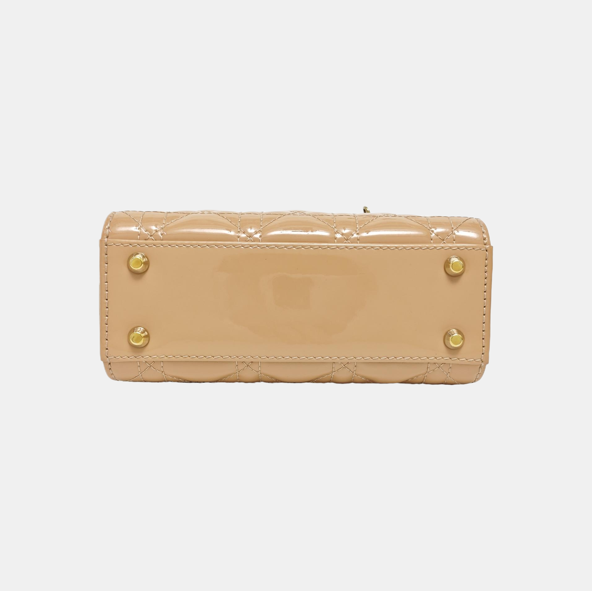 Lady Dior Mini Cannage Patent Leather Pink