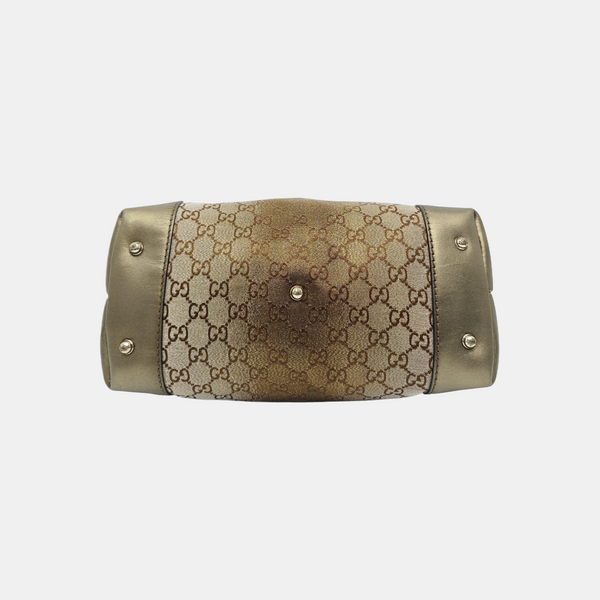 Monogram Canvas Tote Bag Beige