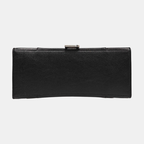 Hourglass East West Tote Small Calfskin Black