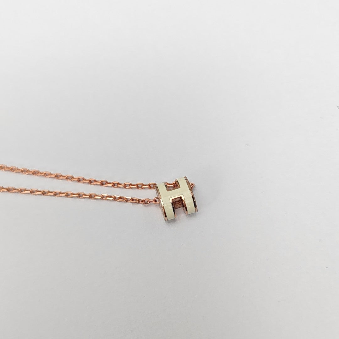 Pop H Metal Rose Gold Necklace