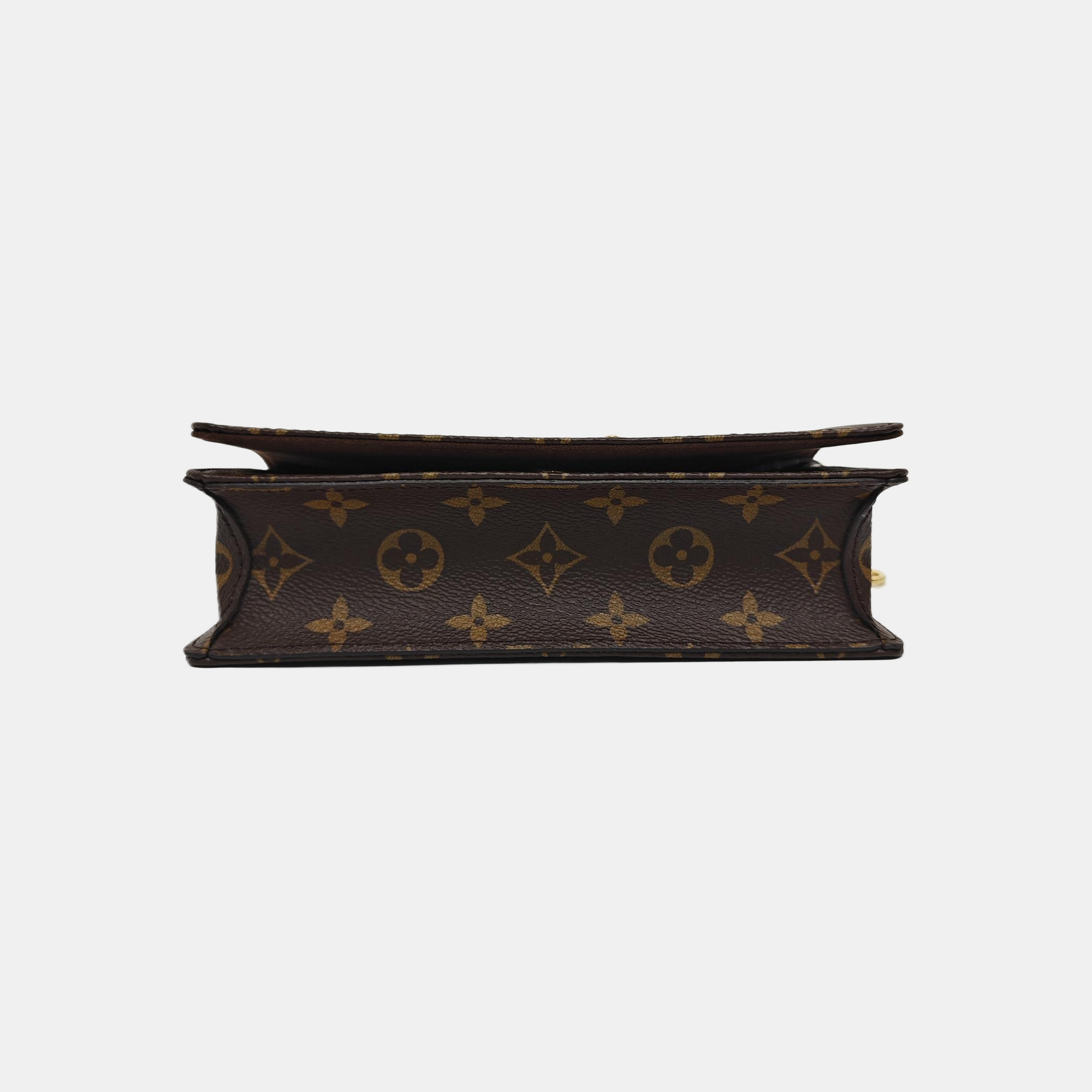 Lily Monogram Coated Canvas Brown