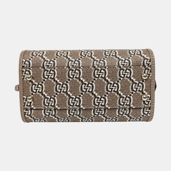 Monogram Coated Canvas Shoulder Bag Super Mini Gray