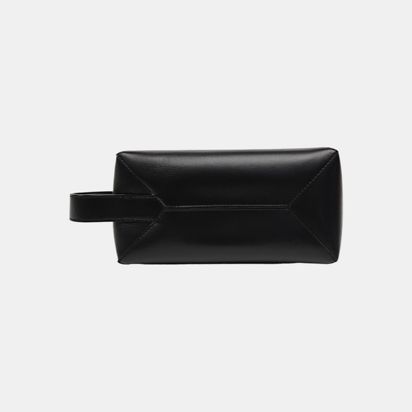 Puzzle Fold Small Quilted Calfskin Black