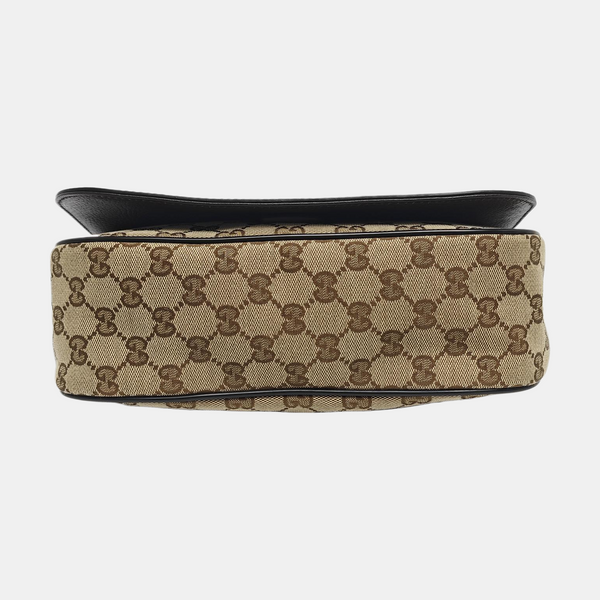 Monogram Canvas Crossbody Bag Brown
