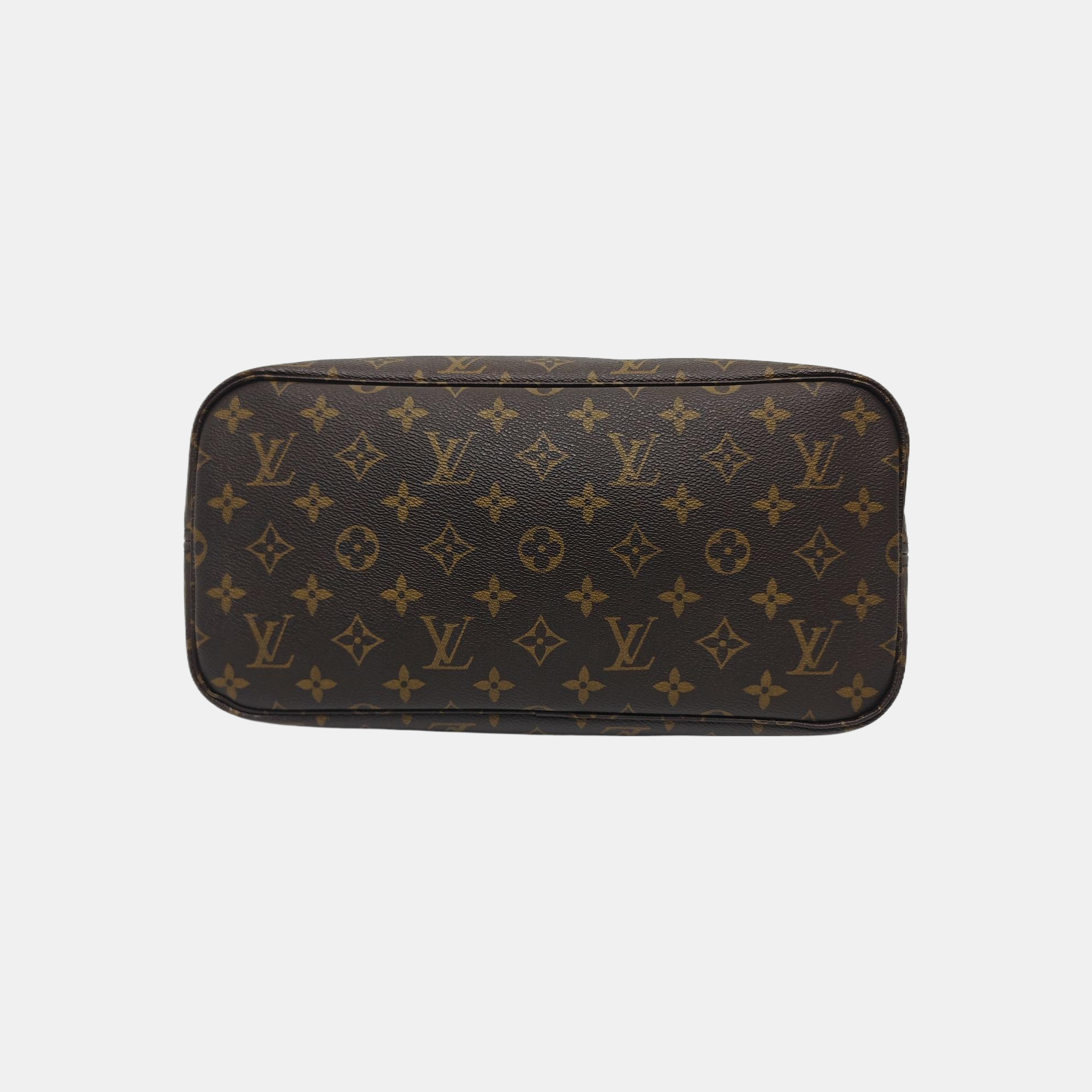 NEVERFULL MM Monogram Coated Canvas Brown