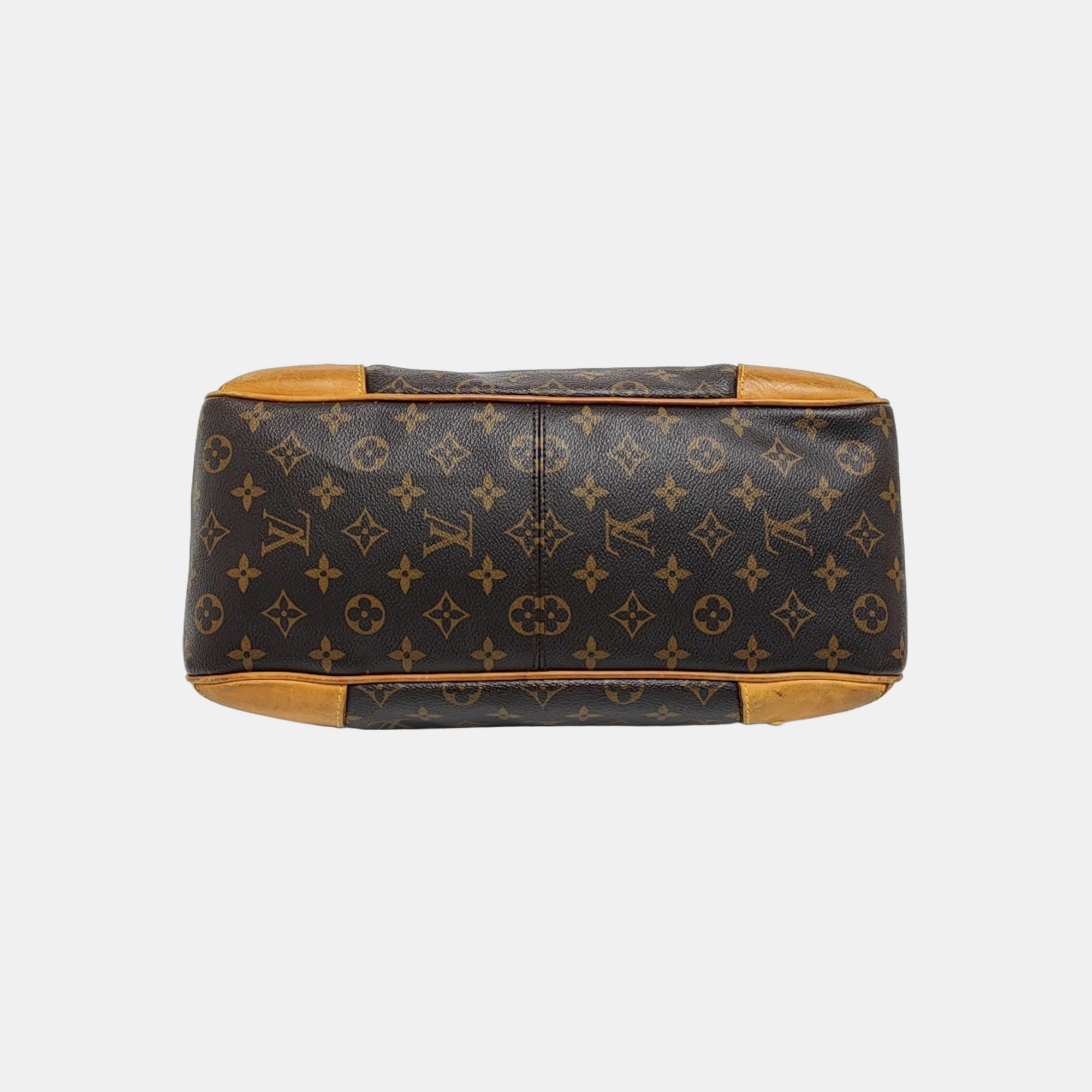 ESTRELA MM Monogram Coated Canvas Brown