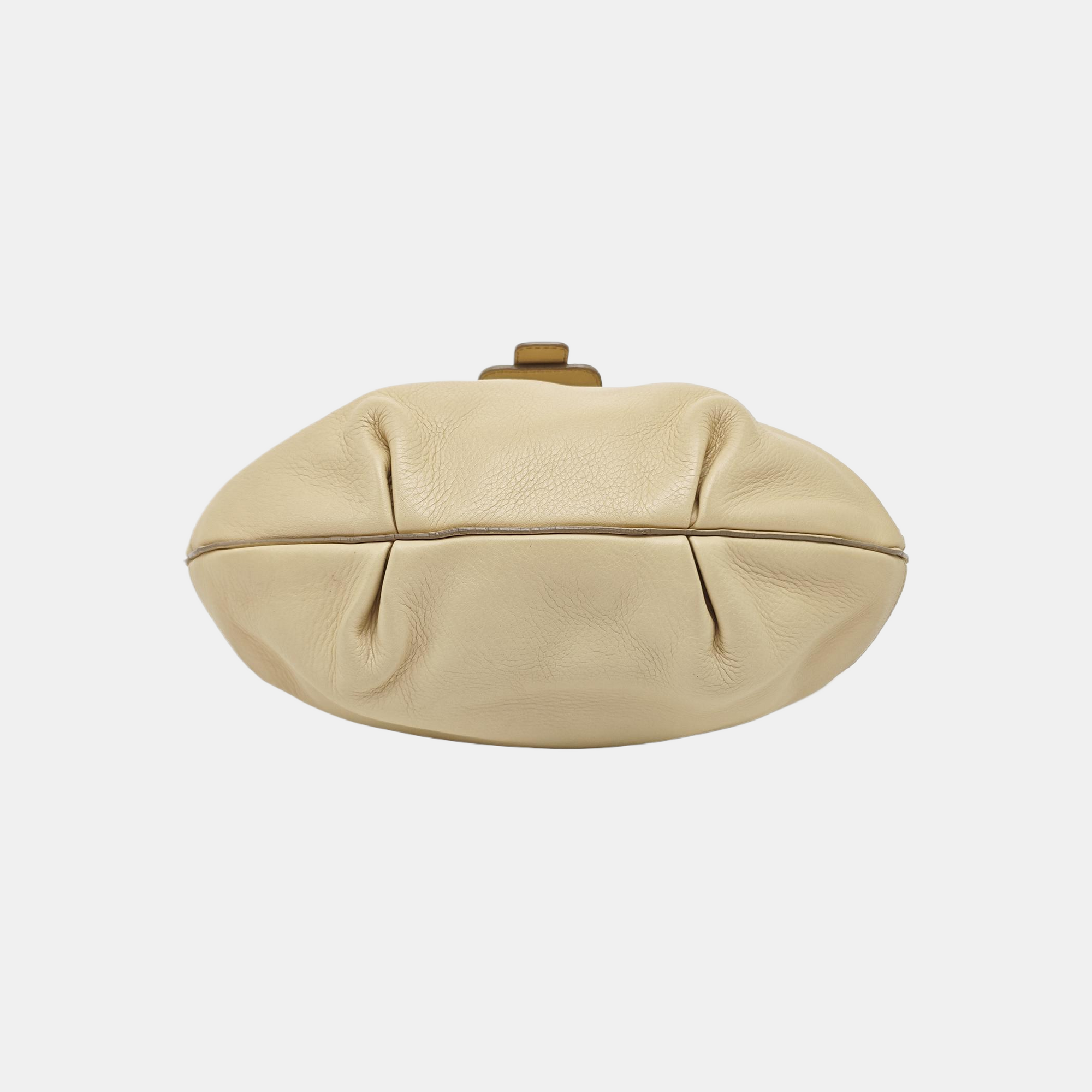 Calfskin Top Handle Bag Beige