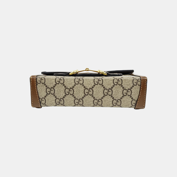 Horsebit 1955 Mini Monogram Coated Canvas Beige