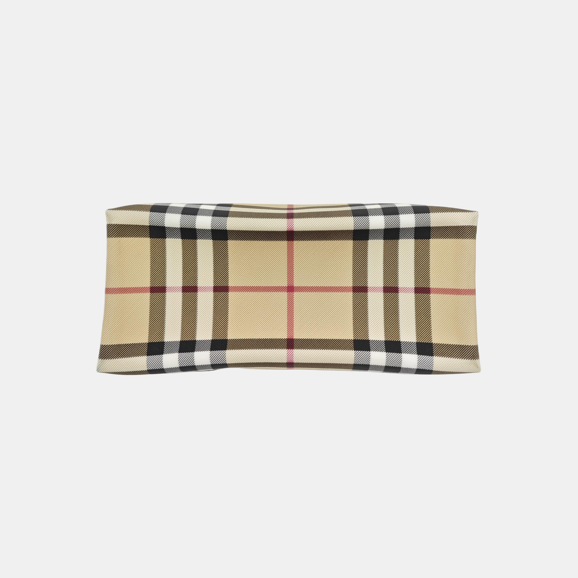 Coated Canvas Top Handle Bag Beige