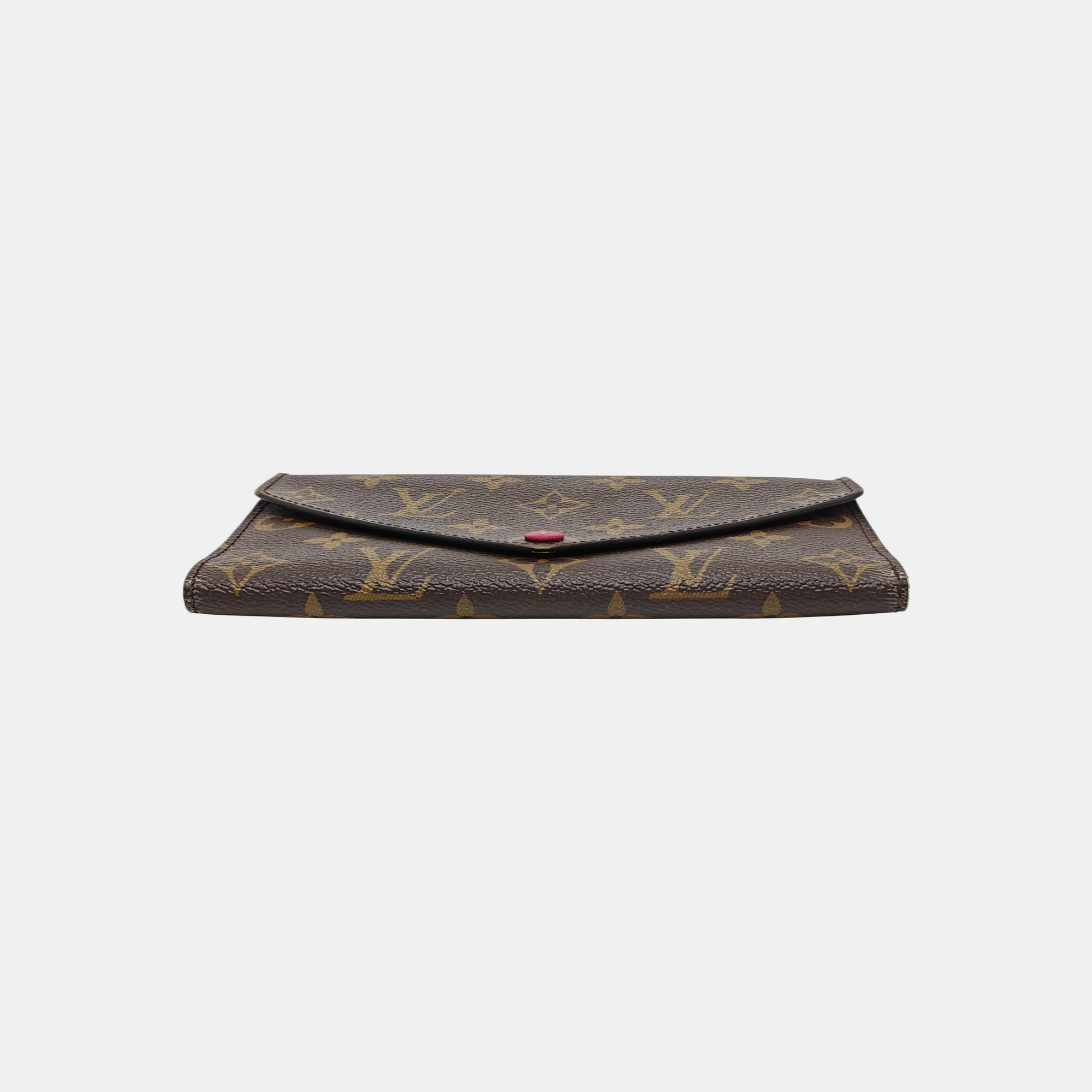 JOSÉPHINE Monogram Coated Canvas Brown Wallet