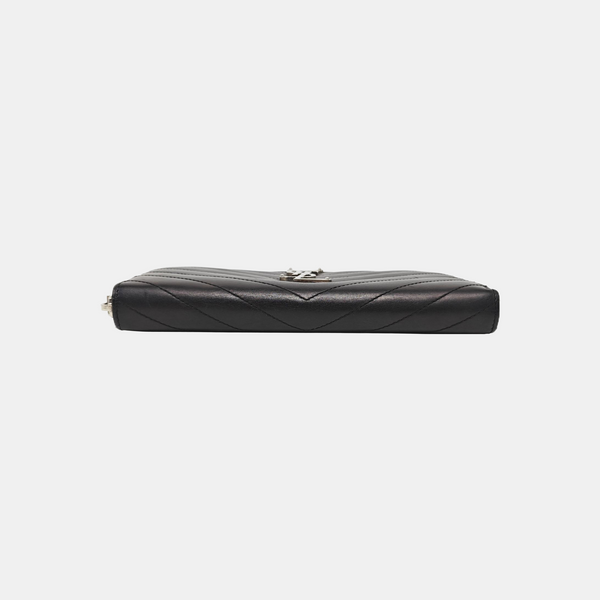 MONOGRAM Chevron Calfskin Black Wallet