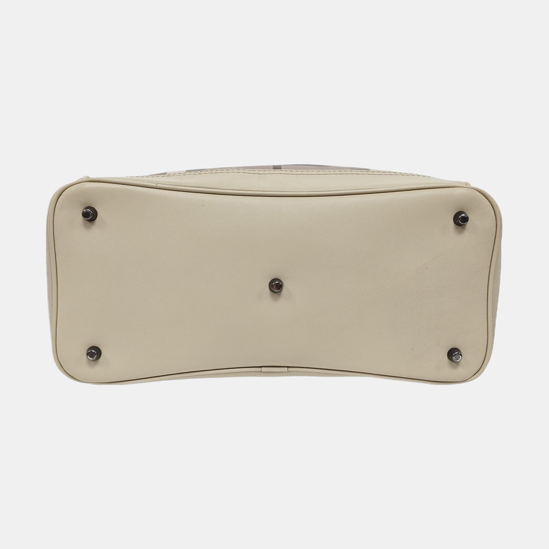 Coated Canvas Top Handle Bag Gray