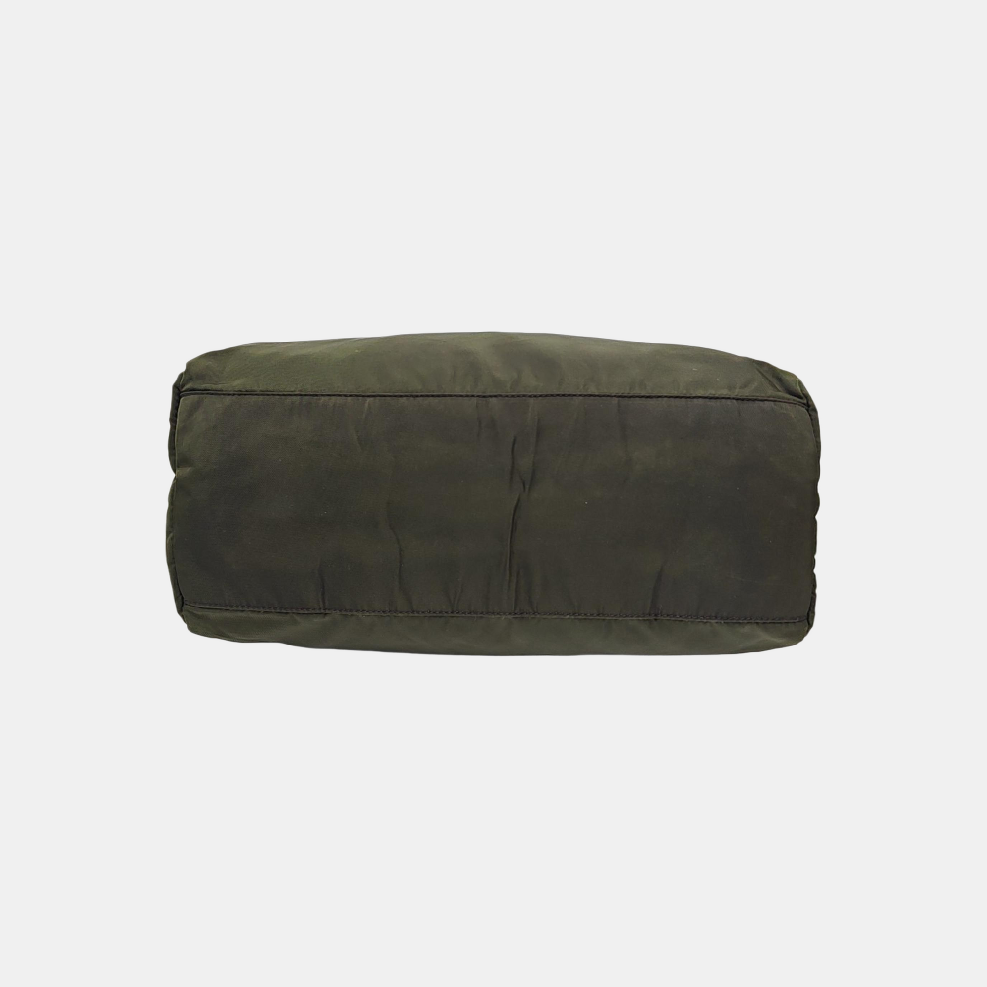 Nylon Top Handle Bag Green