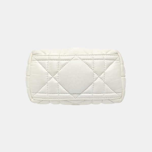 Diortravel Nomad Small Cannage Calfskin White