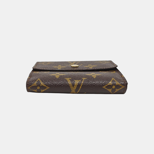 ELISE Monogram Coated Canvas Brown Wallet